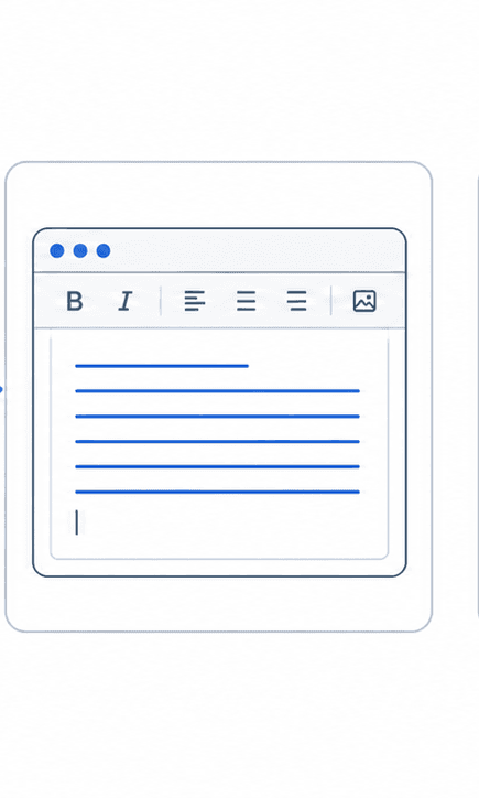 Image to Text (OCR) support illustration showing editable workflow