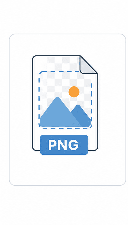 PNG to JPG Converter support illustration showing heavy png source