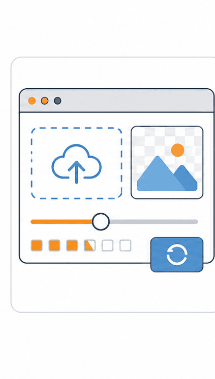 PNG to JPG Converter support illustration showing jpg export settings