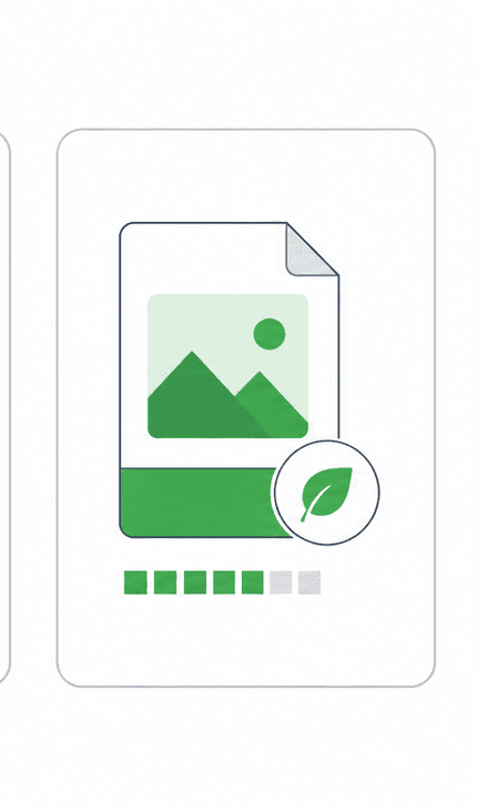 Image Compressor support illustration showing smaller file output