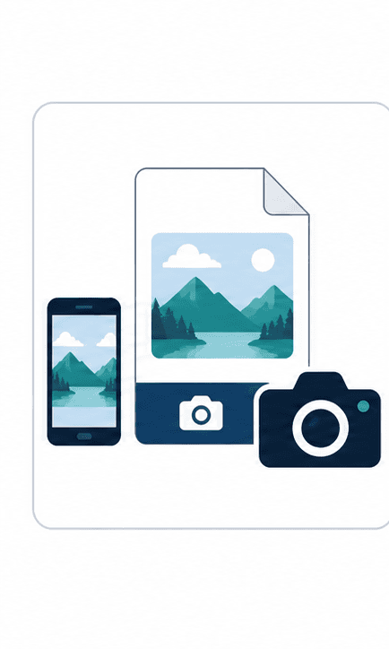 Image Metadata Viewer support illustration showing photo source file