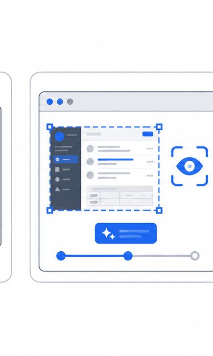 Screenshot to Text support illustration showing crop and extract