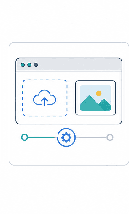 WebP to PNG Converter support illustration showing conversion setup