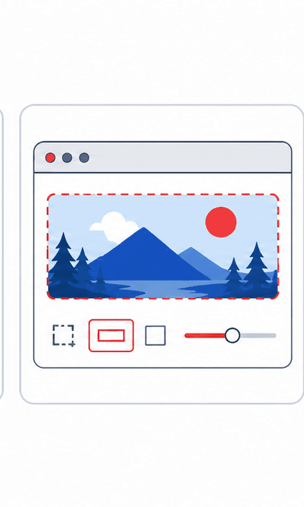 YouTube Thumbnail Maker support illustration showing wide 16:9 frame