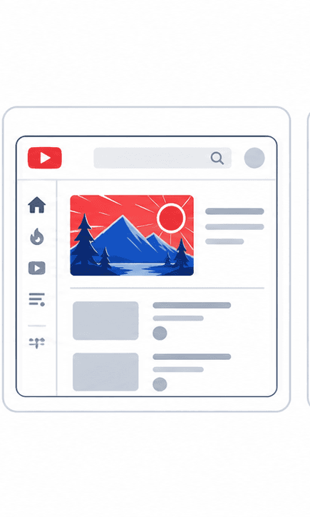 YouTube Thumbnail Maker support illustration showing listing preview
